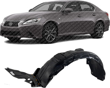 Front Fender Liner Left Driver Side Direct Replacement Compatible With 2013-2015 Lexus GS350 / GS450h LX1248122 5380630203