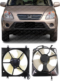 Front Radiator & A/C Condenser Single Fan Assembly Direct Replacement Compatible With 1997-2001 Honda CR-V HO3115106 HO3113110 19015P3F004-PFM 38615P3F000