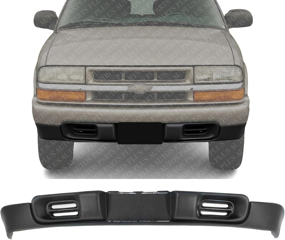 Front Lower Valance Air Deflector Textured Without Fog Light Holes Direct Replacement Compatible with 1998-2005 Chevrolet Blazer / 1998-2003 S10 GM1092162 88967924