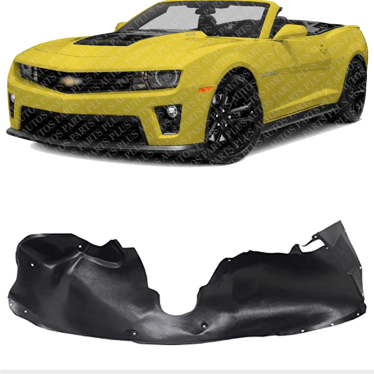 Front Fender Liner Left Driver Side Direct Replacement Compatible With 2014-2015 Chevrolet Camaro GM1248251 22829469
