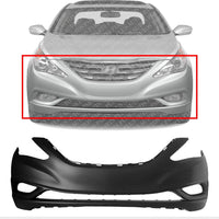 AUTOS PARTS PLUS Front Bumper Cover Primed Direct Replacement Compatible With 2011-2013 Hyundai Sonata HY1000183 865113Q000
