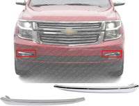 Set Of 2 Front Bumper Molding Left Driver & Right Passenger Side Direct Replacement Compatible With 2015-2020 Chevrolet Suburban/Tahoe GM1046106 GM1047106 22936485 22936484