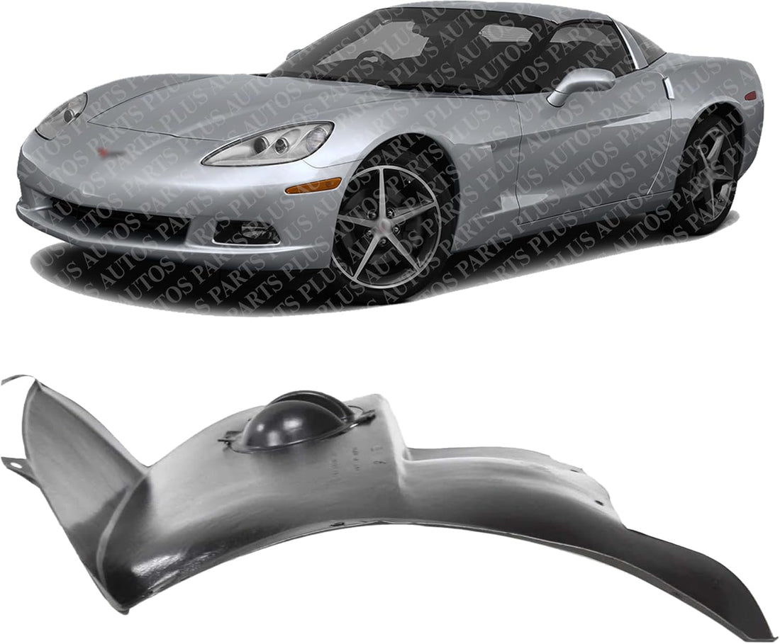 Front Section Fender Liner Left Driver Side Direct Replacement Compatible With 2005-2013 Chevrolet Corvette GM1248176 15233301