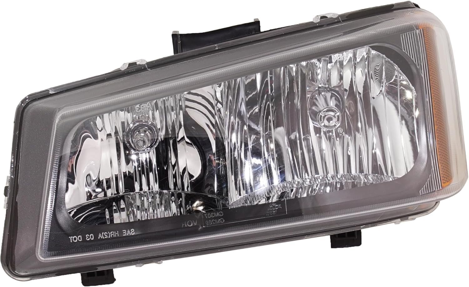Front Grille With Chrome Center Bar + Header Panel + Headlights + Signal Lights + Bracket Left & Right Side Direct Replacement Compatible With 2002-2006 Chevrolet Avalanche 1500 2500