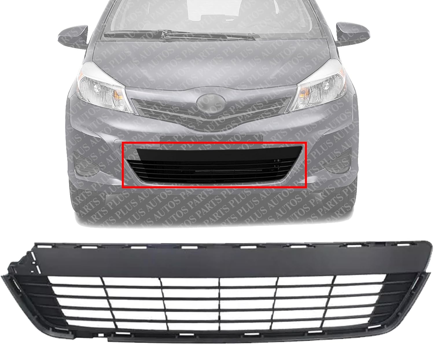 AUTOS PARTS PLUS Front Bumper Lower Grille Direct Replacement Compatible With 2012-2014 Toyota Yaris TO1036127 5311252260
