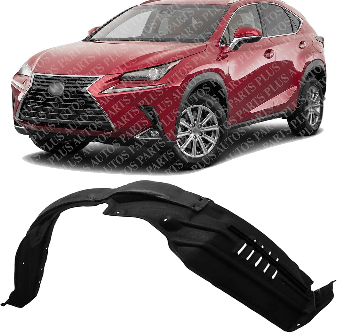 Front Fender Liner Rear Section Left Driver Side Direct Replacement Compatible With 2018-2021 Lexus NX300 / NX300h LX1248139 5387678020