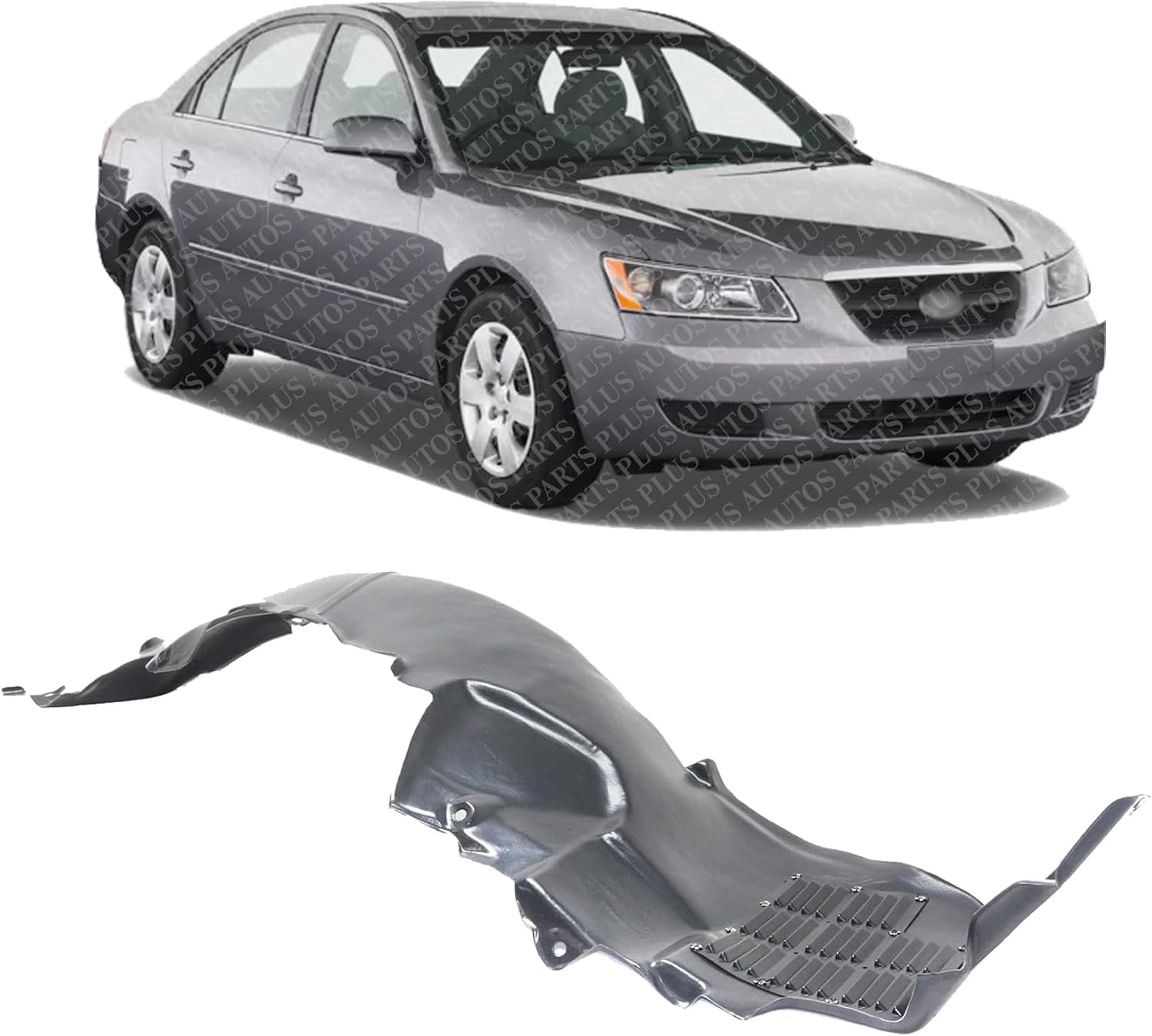 Front Fender Liner Right Passenger Side Direct Replacement Compatible With 2006-2008 Hyundai Sonata HY1251116 868120A000