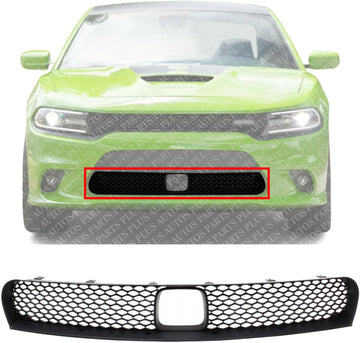 AUTOS PARTS PLUS Front Bumper Lower Grille Textured Direct Replacement Compatible With 2015-2023 Dodge Charger CH1036138 68214868AB