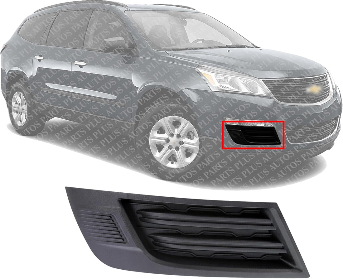 Front Fog Light Cover Textured Right Passenger Side Direct Replacement Compatible With 2013-2017 Chevrolet Traverse GM1039151 20983807