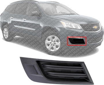 Front Fog Light Cover Textured Right Passenger Side Direct Replacement Compatible With 2013-2017 Chevrolet Traverse GM1039151 20983807
