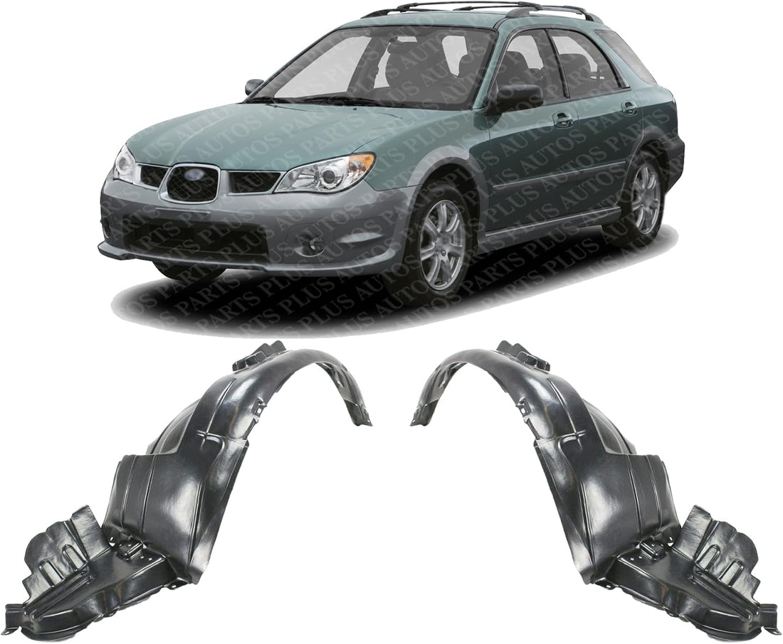 Set Of 2 Front Fender Liner Right Passenger & Left Driver Side Direct Replacement Compatible With 2006-2007 Subaru Impreza SU1249116 SU1248116 59110FE120 59110FE131