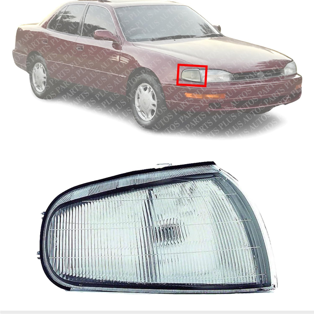 Front Corner Light Assembly Next To Headlamp Right Passenger Side Direct Replacement Compatible With 1992-1994 Toyota Camry TO2521109 8161006010