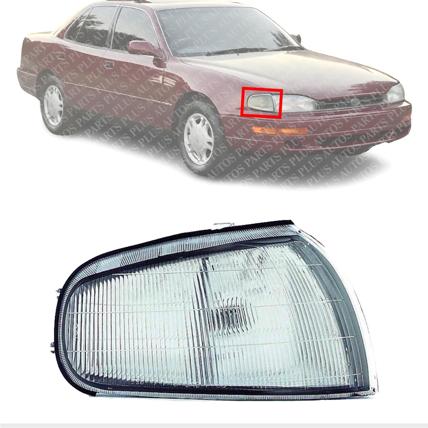 Front Corner Light Assembly Next To Headlamp Right Passenger Side Direct Replacement Compatible With 1992-1994 Toyota Camry TO2521109 8161006010