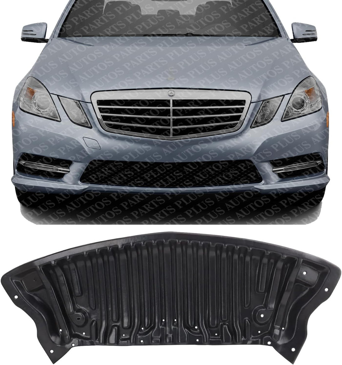Front Engine Splash Shield Under Cover Plastic Direct Replacement Compatible with 2010-2013 Mercedes Benz E-Class MB1228167 2125240230