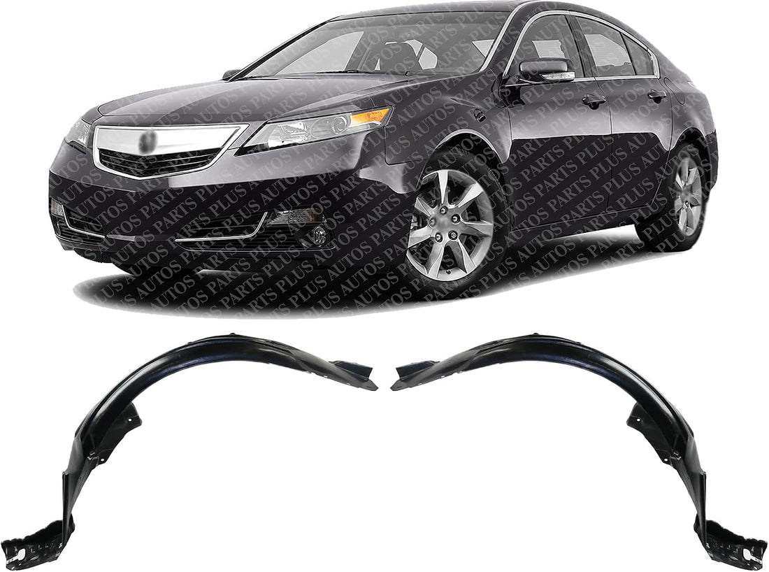 Set Of 2 Front Fender Liner Right Passenger & Left Driver Side Direct Replacement Compatible With 2012-2014 Acura TL AC1249133 AC1248133 74101TK4A01-PFM 74151TK4A01-PFM