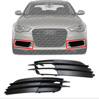Set Of 2 Front Fog Light Cover Left Driver And Right Passenger Side Direct Replacement Compatible With 2012-2015 Audi A6 AU1039124 AU1038124 4G0807682F9B9 4G08076819B9