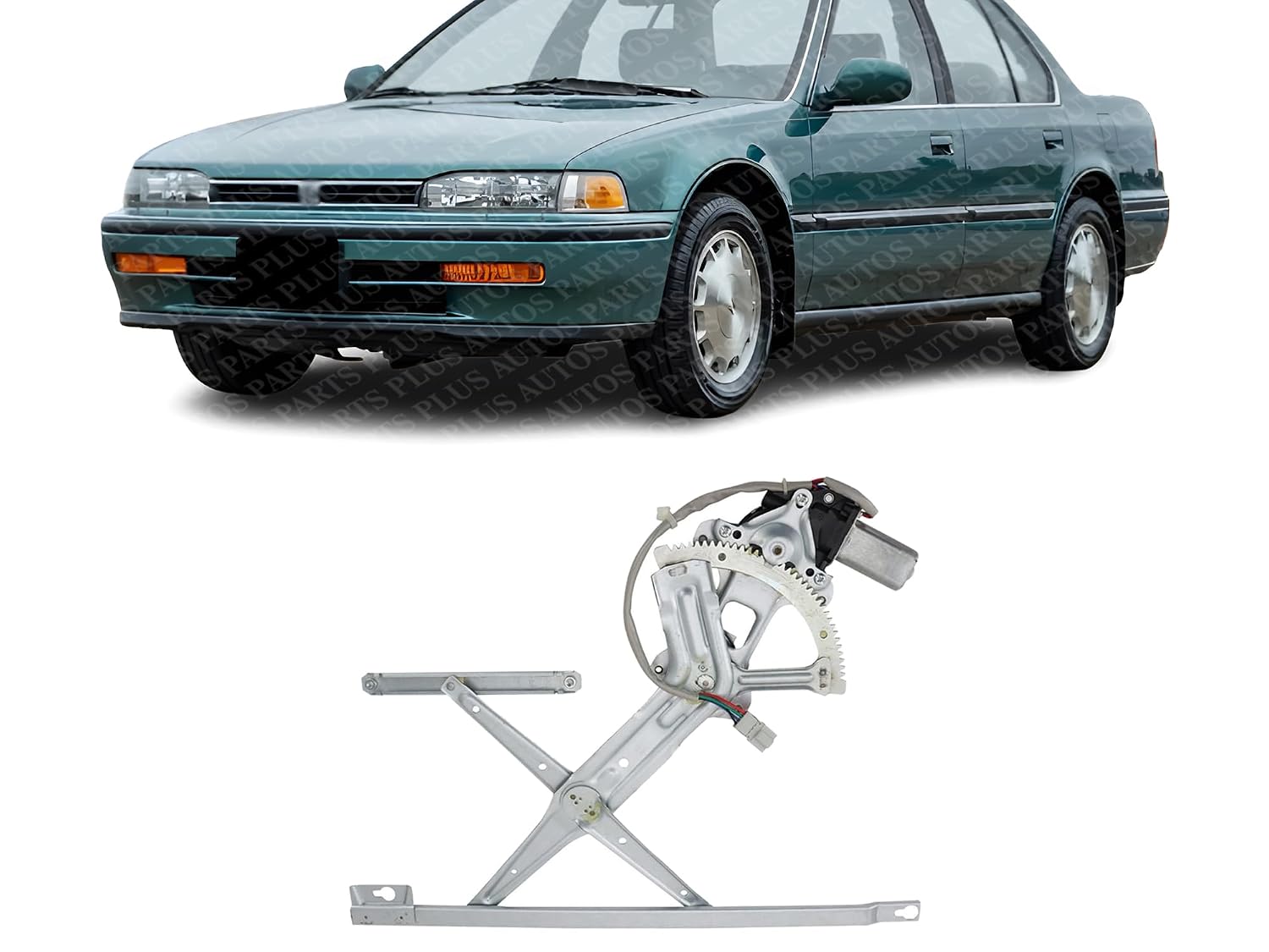 Front Power Window Regulator with Motor Left Driver Side Direct Replacement Compatible with 1990-1993 Honda Accord HO1350103 72251SM4003-PFM 72255SM4A01