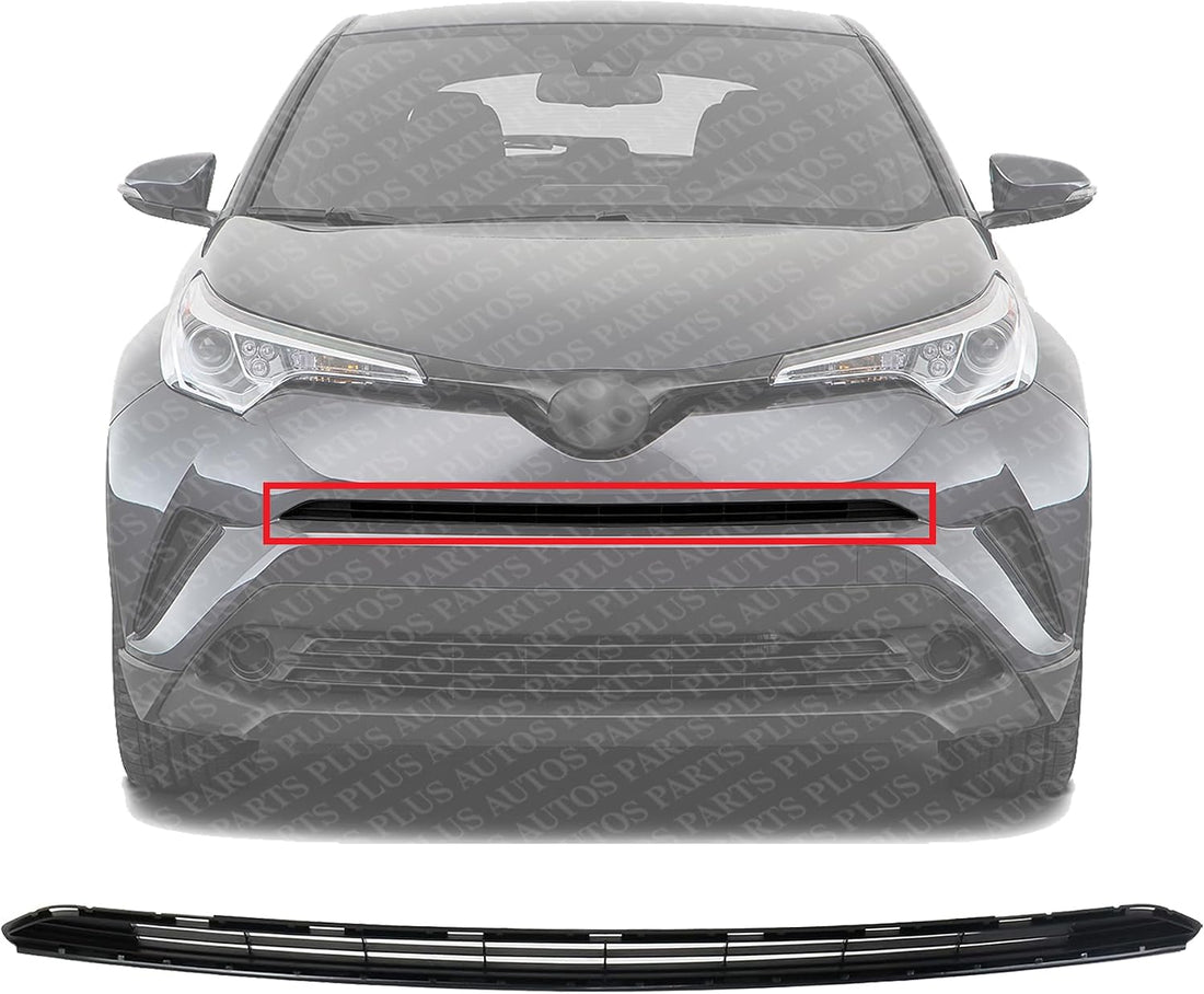 Front Bumper Grille Textured Plastic Direct Replacement Compatible With 2018-2019 Toyota C-HR TO1036182 53114F4020