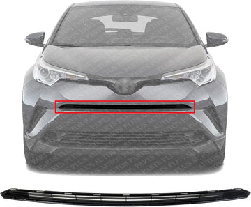Front Bumper Grille Textured Plastic Direct Replacement Compatible With 2018-2019 Toyota C-HR TO1036182 53114F4020