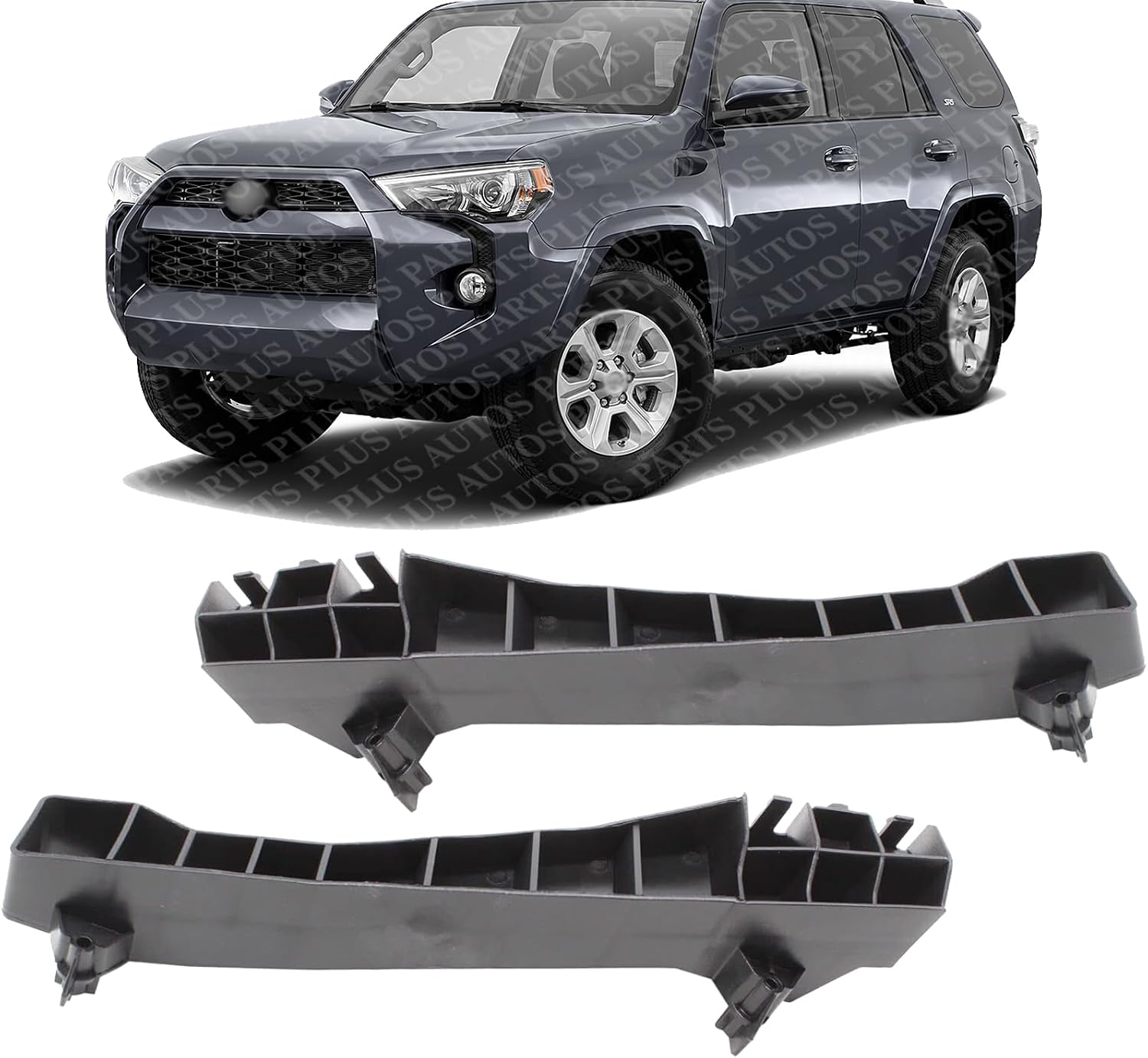 Set of 2 Front Head Light Mounting Bracket with Parking Aid Sensor Holes Right Passenger & Left Driver Side Direct Replacement Compatible with 2014-2023 Toyota 4Runner TO2509105