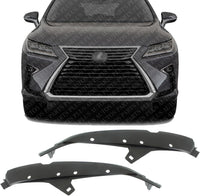 Set Of 2 Front Bumper Bracket Plastic Left Driver & Right Passenger Side Direct Replacement Compatible With 2016-2019 Lexus RX350 / RX450h LX1043115 LX1042115 521150E080 521160E060