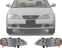 Set Of 2 Front Headlight Lens And Housing Right Passenger & Left Driver Side Direct Replacement Compatible With 1999-2001 Acura TL AC2518104 AC2519104 33151S0KA01 33101S0KA01