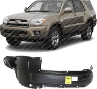 Front Fender Liner Left Driver Side Direct Replacement Compatible With 2006-2009 Toyota 4Runner TO1250124 5387635090