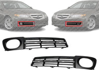 AUTOS PARTS PLUS Set of 2 Front Fog Light Molding Primed Left Driver & Right Passenger Side Direct Replacement Compatible With 2007-2008 Acura TL AC1039104 AC1038104 71107SEPA10ZA 71102SEPA10ZA