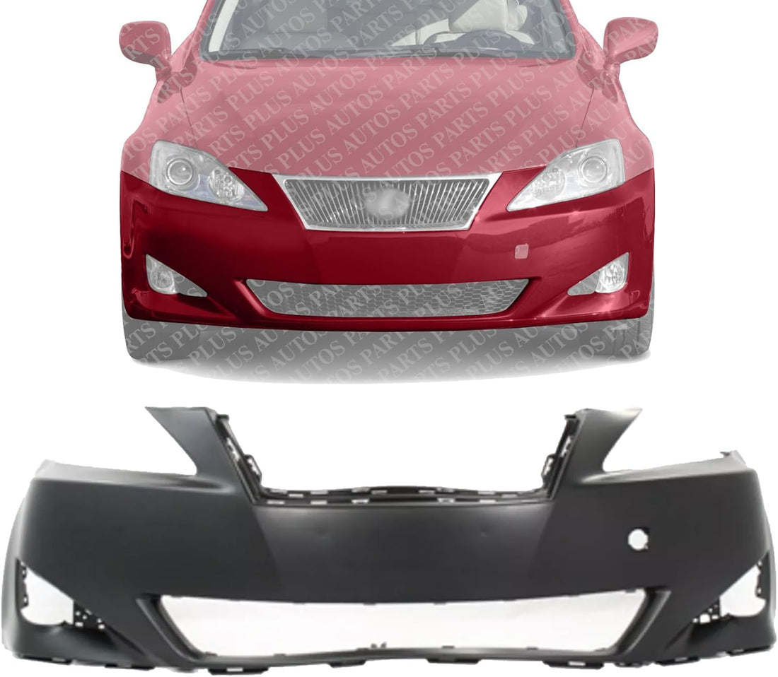 Front Bumper Cover Primed Without Washer Holes Direct Replacement Compatible With 2006-2008 Lexus IS250 / IS350 LX1000163 5211953925