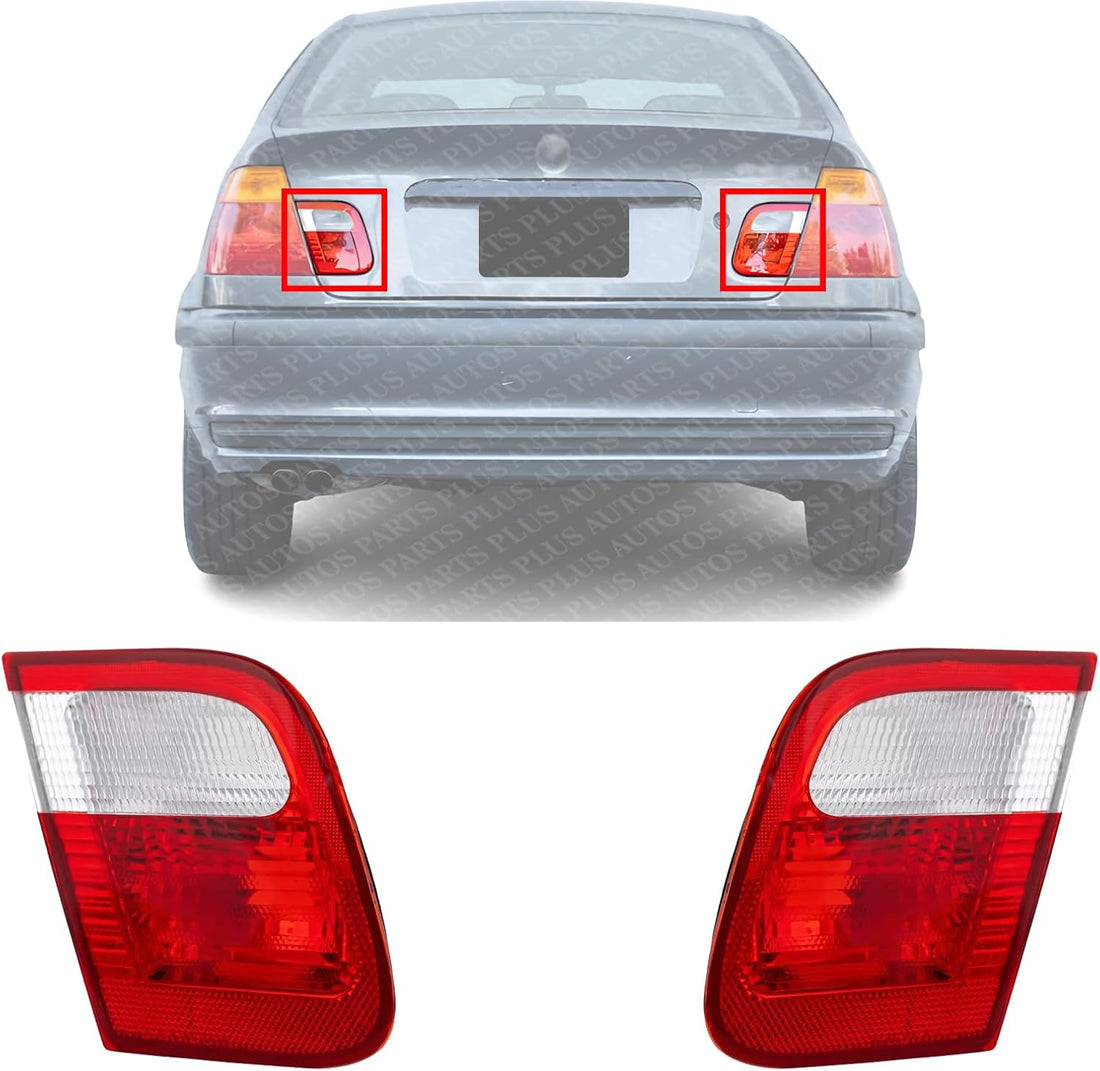 Set Of 2 Tail Light Inner Lens And Housing Right Passenger & Left Driver Side Direct Replacement Compatible With 1999-2001 BMW 3-Series BM2883101 BM2882101 63218364923 63218364924