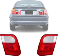 Set Of 2 Tail Light Inner Lens And Housing Right Passenger & Left Driver Side Direct Replacement Compatible With 1999-2001 BMW 3-Series BM2883101 BM2882101 63218364923 63218364924