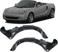 Set Of 2 Front Fender Liner Plastic Left Driver & Right Passenger Side Direct Replacement Compatible With 2000-2005 Toyota MR2 Spyder TO1251117 TO1250117 5380517020 5380617020
