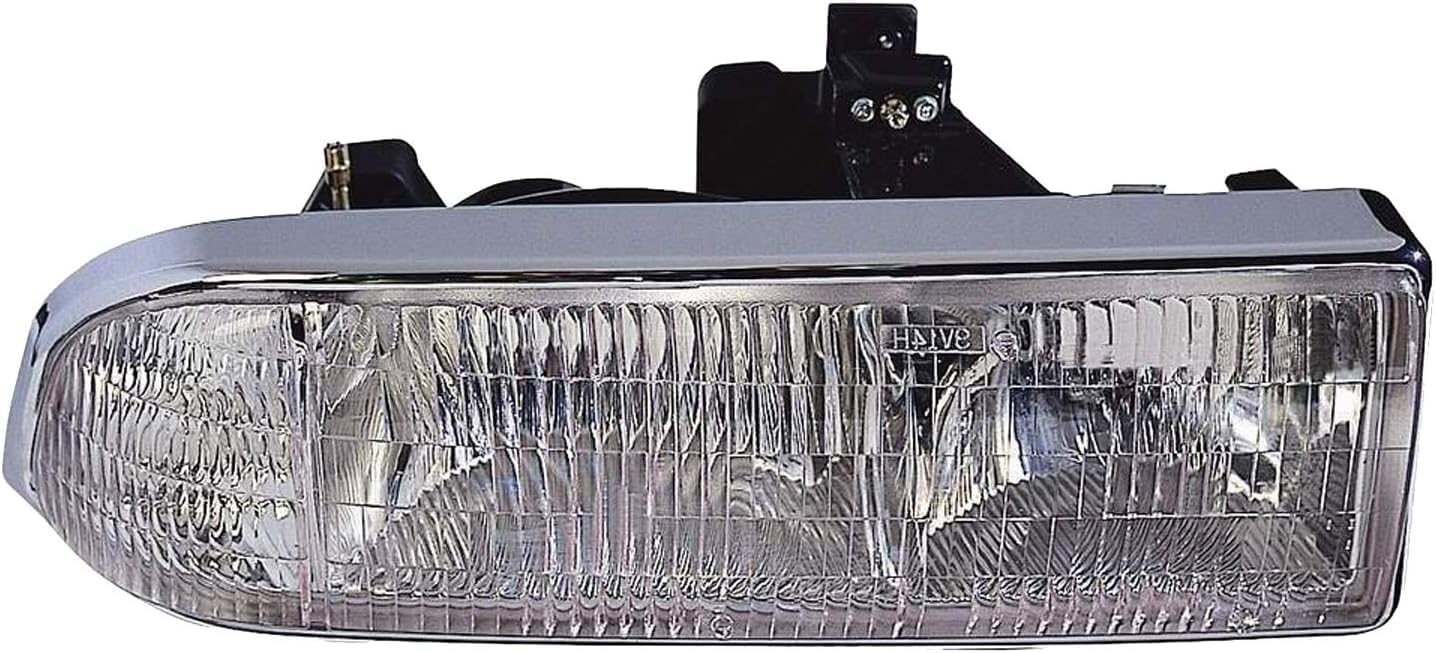 Front Head Light Right Passenger Side Direct Replacement Compatible With 1998-2005 Chevrolet Blazer / 1988-2004 S10 GM2503172 16526218
