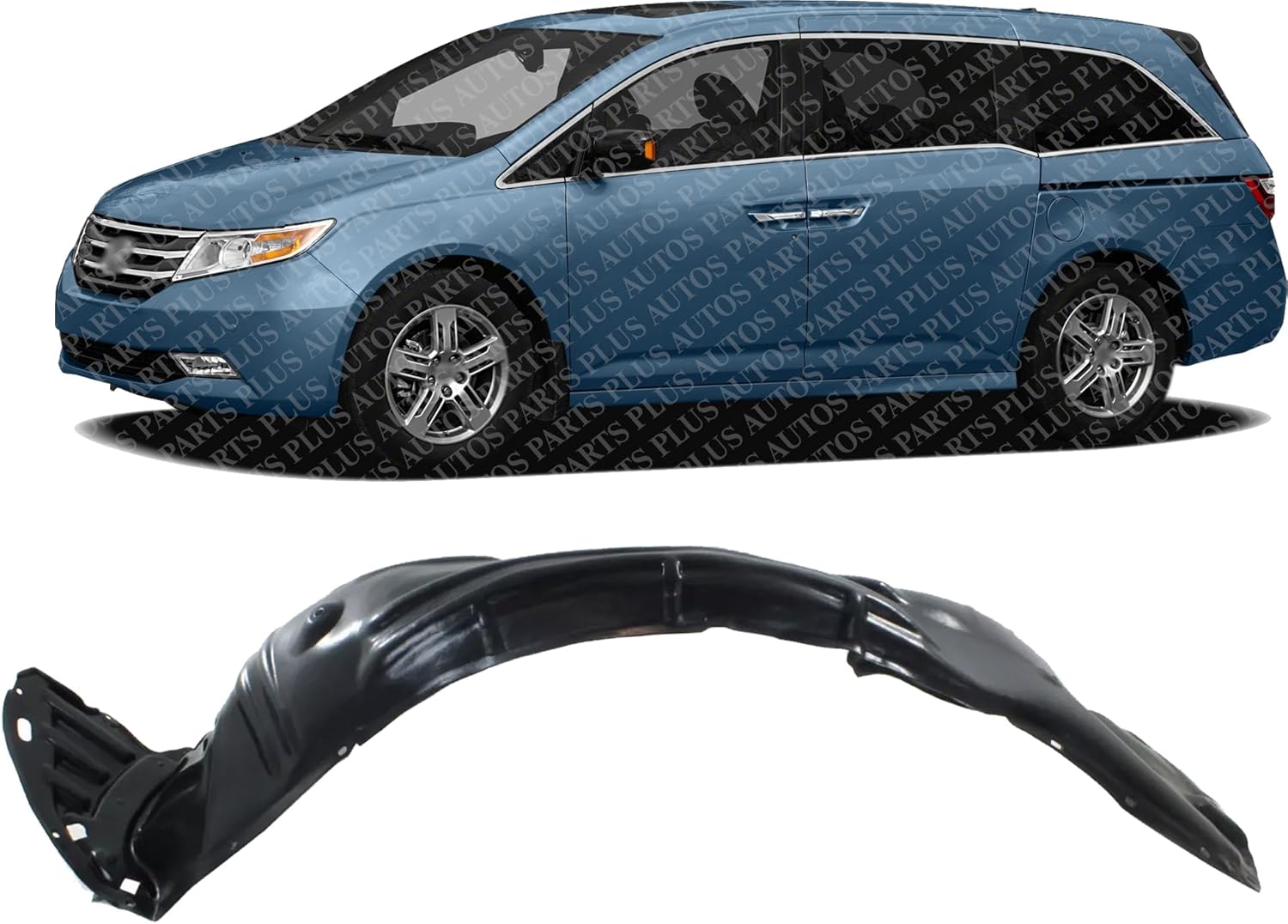 Front Fender Liner Left Driver Side Direct Replacement Compatible with 2011-2013 Honda Odyssey HO1248141 74151TK8A00