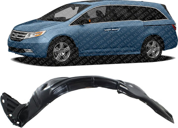 Front Fender Liner Left Driver Side Direct Replacement Compatible with 2011-2013 Honda Odyssey HO1248141 74151TK8A00