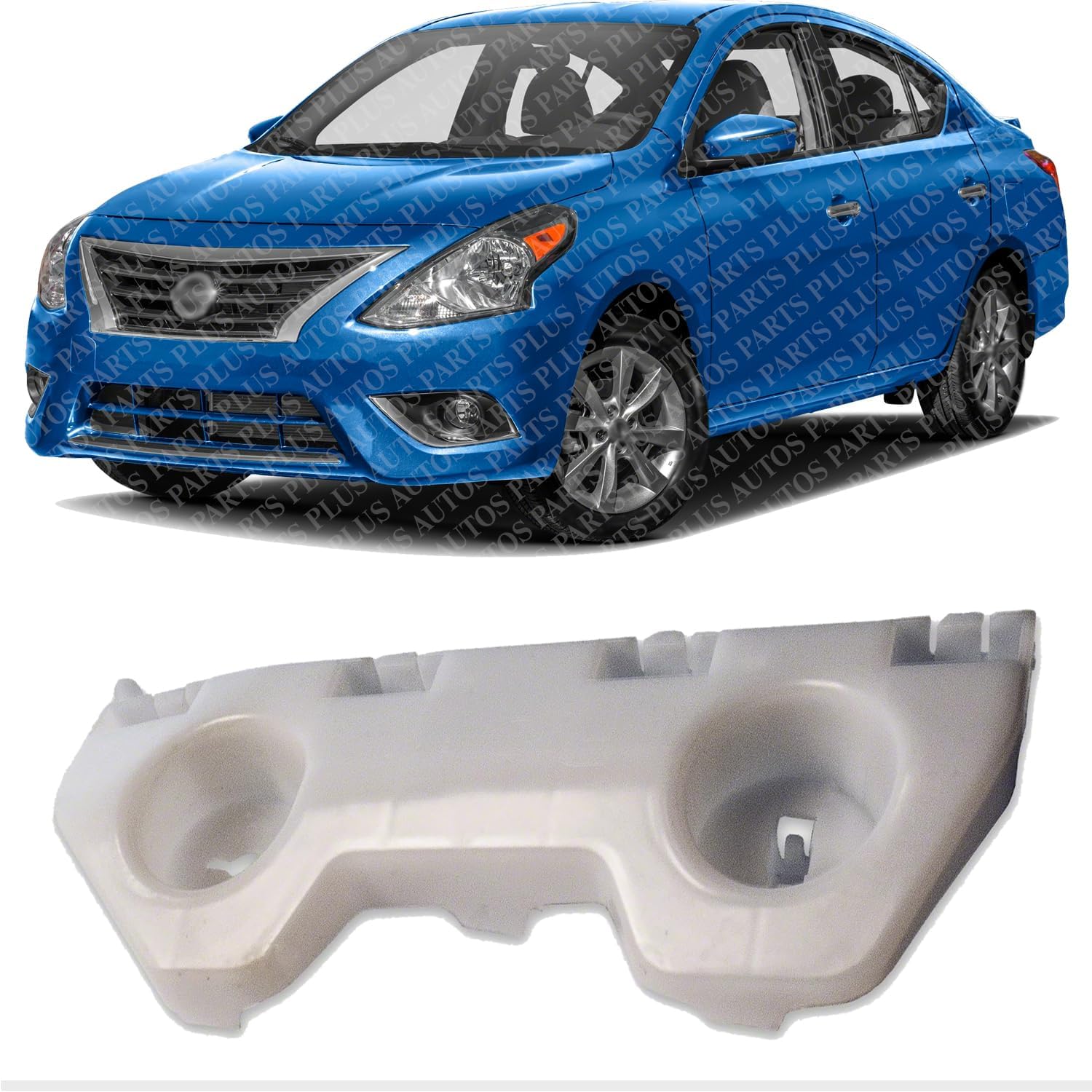 Front Bumper Cover Face Bar Bracket Left Driver Side Direct Replacement Compatible With 2012-2019 Nissan Versa NI1042103 622253BA0A