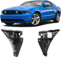 PARTS PLUS Set Of 2 Front Bumper Support Plastic Right Passenger & Left Driver Side Direct Replacement Compatible With 2010-2014 Ford Mustang FO1026109 FO1027109 AR3Z17C861B AR3Z17C861A
