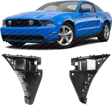 PARTS PLUS Set Of 2 Front Bumper Support Plastic Right Passenger & Left Driver Side Direct Replacement Compatible With 2010-2014 Ford Mustang FO1026109 FO1027109 AR3Z17C861B AR3Z17C861A