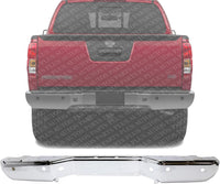 Step Bumper Face Bar Chrome Steel With Object Sensor Holes Direct Replacement Compatible With 2013-2019 Nissan Frontier NI1102157 850309BF0B