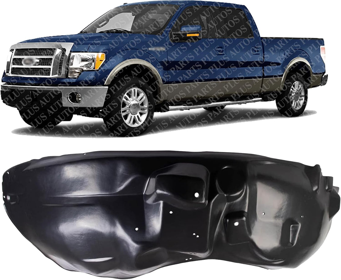 Front Fender Liner Left Driver Side Direct Replacement Compatible With 2009-2014 Ford F-150 FO1248138 9L3Z16103A