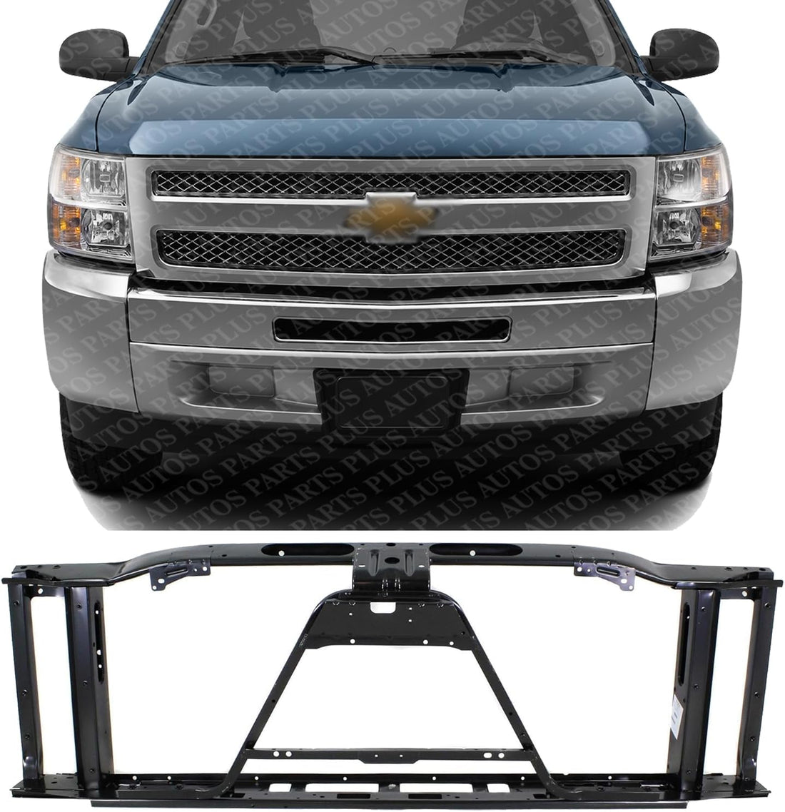 Front Radiator Support Assembly Steel Direct Replacement Compatible With 2010-2013 Chevrolet Silverado/GMC Sierra 1500 GM1225282 22765834