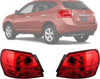 Set Of 2 Tail Light Outer Assembly Plastic Left Driver & Right Passenger Side Direct Replacement Compatible With 2008-2013 Nissan Rogue / 2014-2015 Select NI2801183 NI2800183