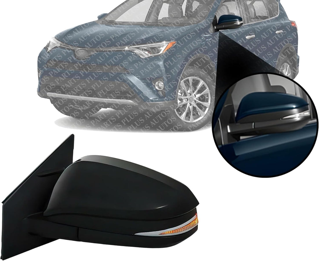 Front Mirror Manual Folding Heated Paintable Left Driver Side Direct Replacement Compatible With 2013-2018 Toyota RAV4 TO1320343 TO1320447 879400R190C0 8794042D30-PFM