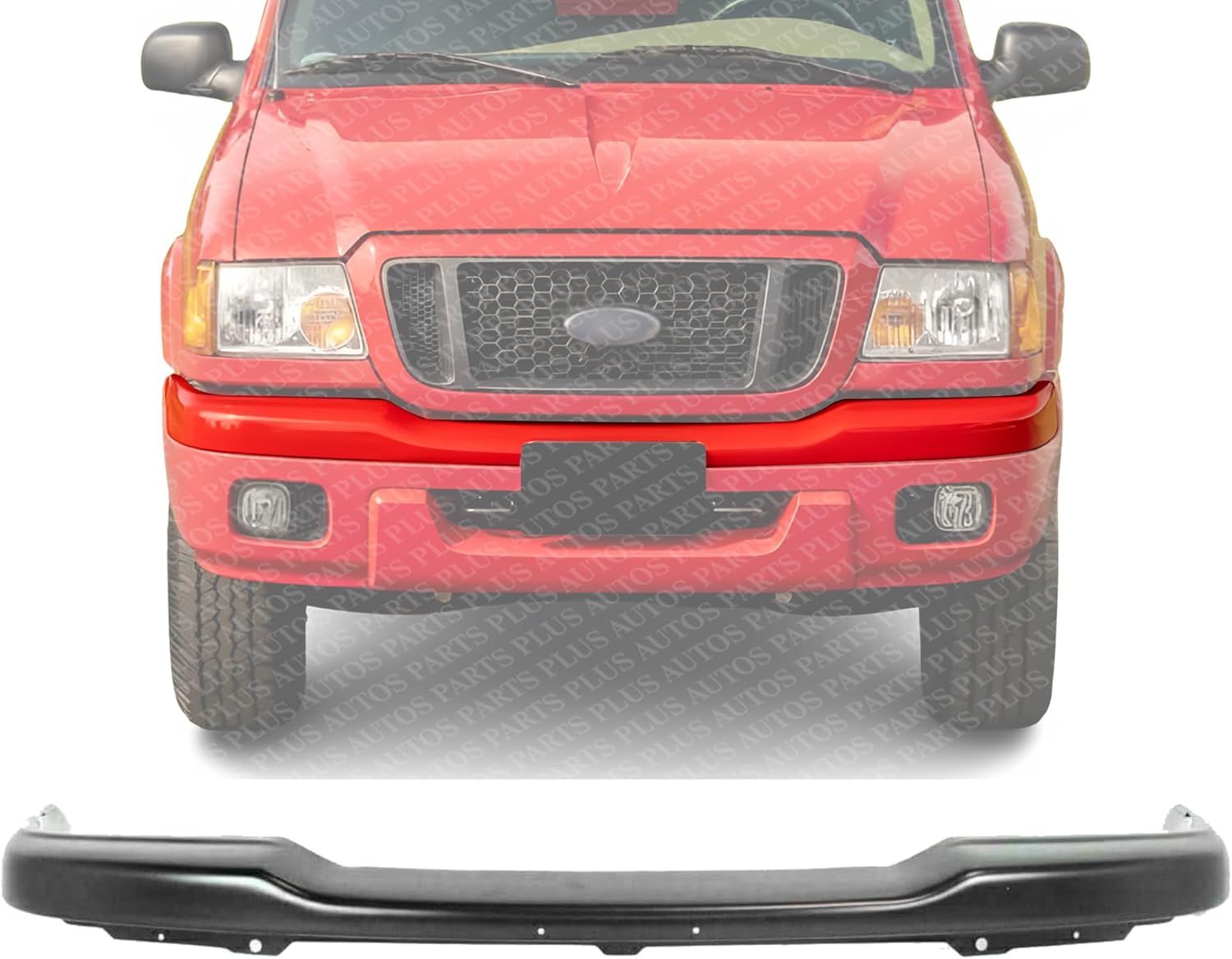 Front Bumper Face Bar Primed Direct Replacement Compatible With 2001-2005 Ford Ranger FO1002380 1L5Z17757JA