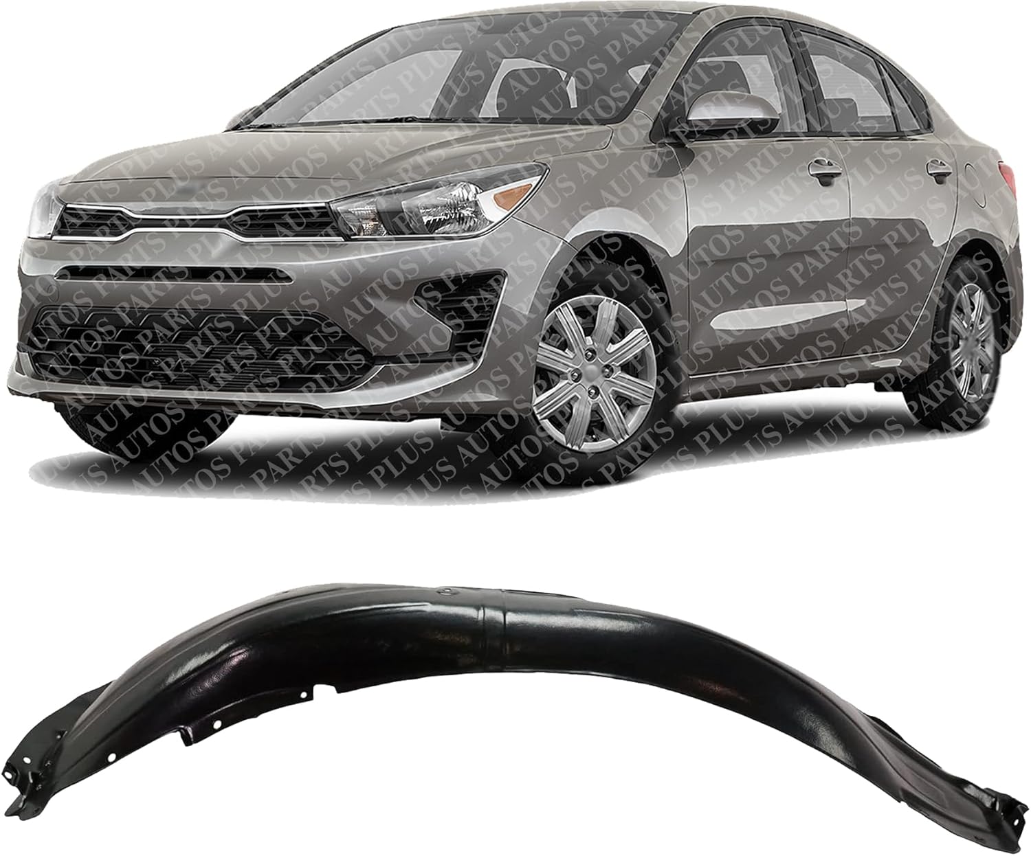 Front Fender Liner Left Driver Side Direct Replacement Compatible With 2018-2023 Kia Rio KI1248157 86811H9000