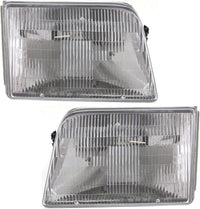 AUTOS PARTS PLUS Front Headlights Assembly + Corners + Tail Lights Right Passenger & Left Driver Side Direct Replacement Compatible With 1993-1997 Ford Ranger FO2503115 FO2502119 FO2520118