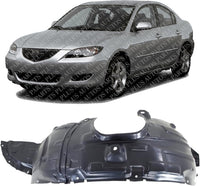 Front Fender Liner Left Driver Side Direct Replacement Compatible With 2004-2006 Mazda 3 MA1248125 BP4K56140H