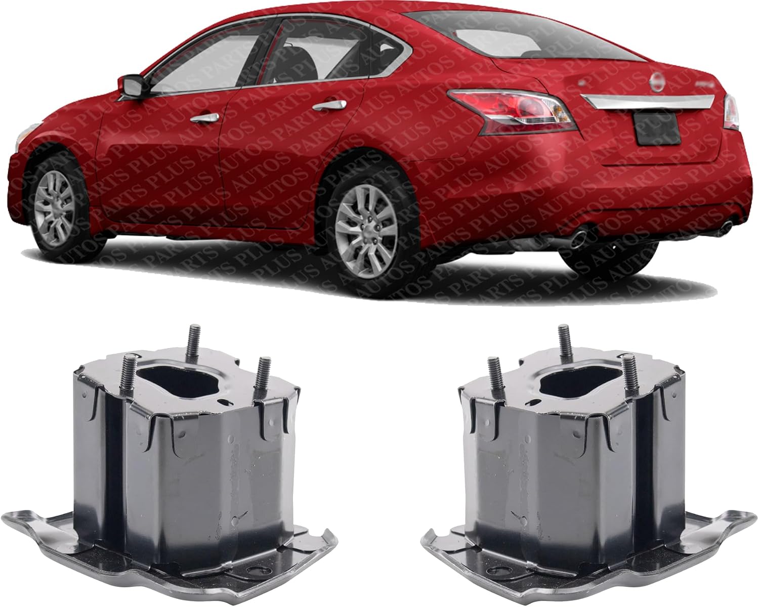 Set of 2 Rear Bumper Reinforcement Bracket Steel Left Driver & Right Passenger Side Direct Replacement Compatible with 2013-2017 Nissan Altima NI1166112 NI1167112