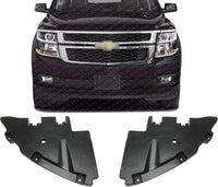 Set Of 2 Front Bumper Filler Plastic Left Driver & Right Passenger Side Direct Replacement Compatible With 2015-2020 Chevrolet Suburban GM1088182 GM1089182 22936500 22936499