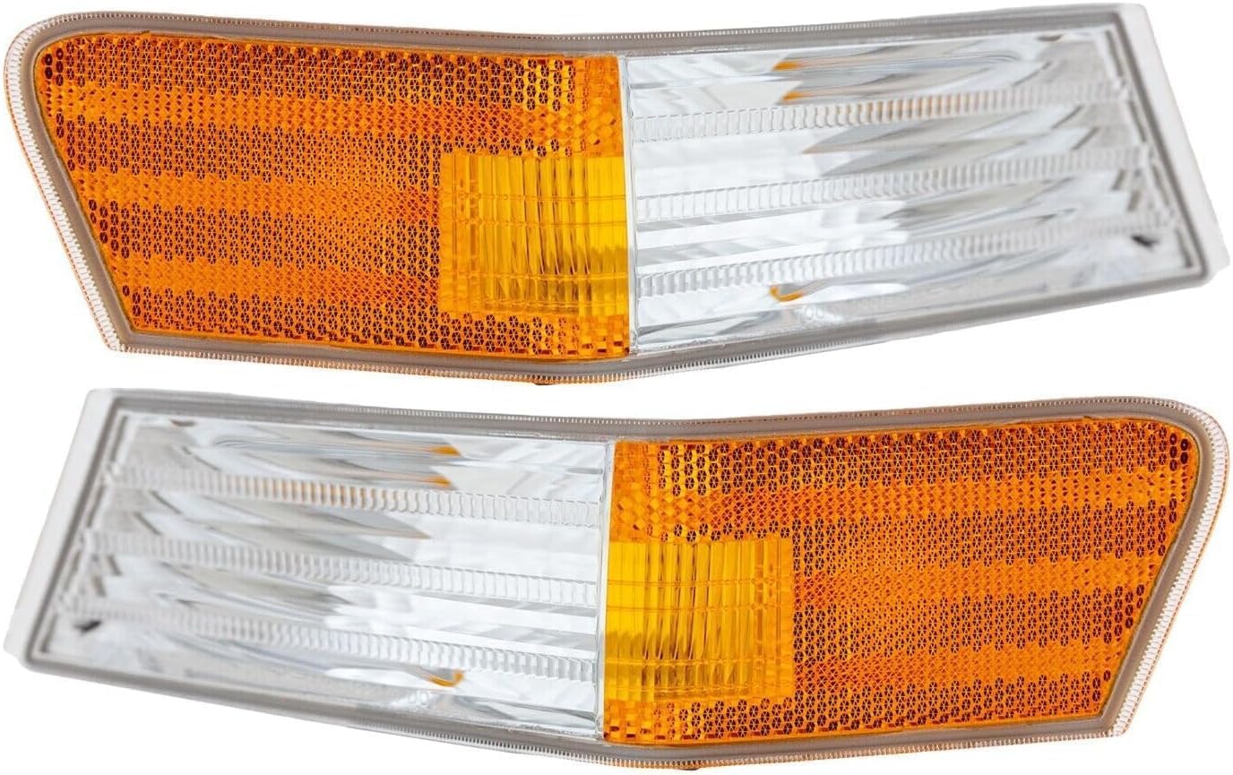 Set Of 2 Front Corner Light Lens And Housing Left Driver & Right Passenger Side Direct Replacement Compatible With 2007-2017 Jeep Patriot CH2527102 CH2526102 68004180AC 68004181AC